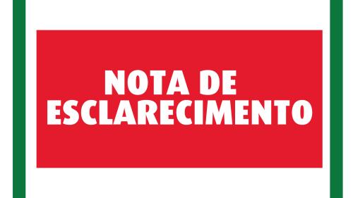 Nota de esclarecimento Nota de esclarecimento